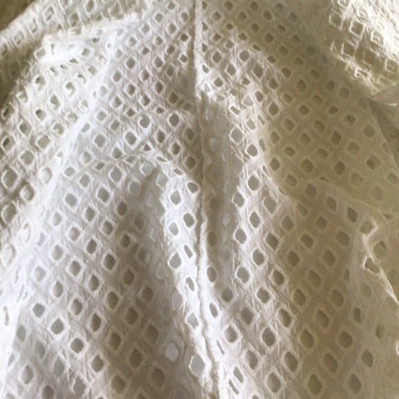 MICHAEL STARS WOMENS WHITE EYELET OPEN FRONT SLEEVELESS VEST SMALL - Picture 5 of 8